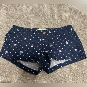 Hollister polka dot palm tree short shorts